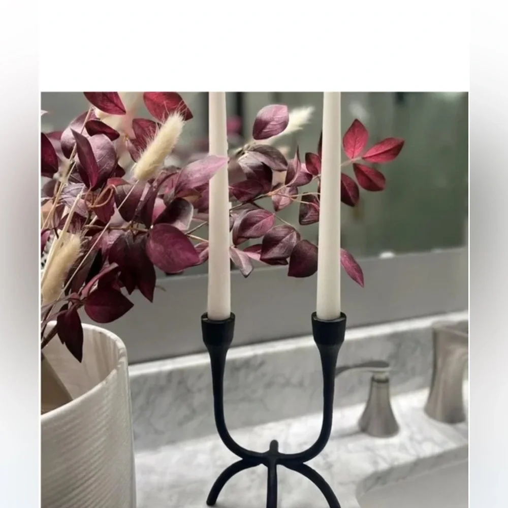 NWT Studio McGee Aluminum Dual Candle‎ Holder Black-Threshold